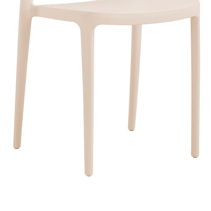 Καρέκλα Amvroan στοιβαζόμενη pakoworld με UV protection cappuccino pp 51x49x79.5εκ - Hippiehome.gr