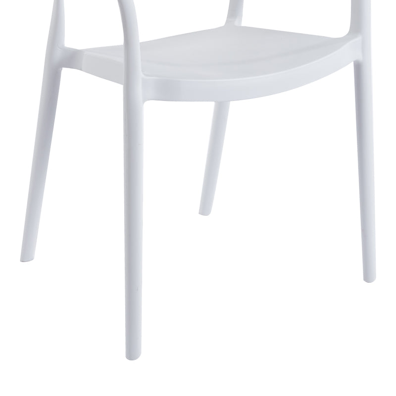 Πολυθρόνα Ankara pakoworld στοιβαζόμενη pp-pe rattan σε λευκή-φυσική απόχρωση 54x55.5x77εκ - Hippiehome.gr