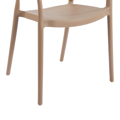 Πολυθρόνα Ankara pakoworld στοιβαζόμενη pp-pe rattan σε μόκα-φυσική απόχρωση 54x55.5x77εκ - Hippiehome.gr