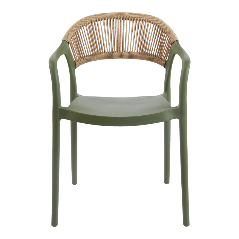 Πολυθρόνα Ankara pakoworld στοιβαζόμενη pp-pe rattan σε λαδί-φυσική απόχρωση 54x55.5x77εκ - Hippiehome.gr