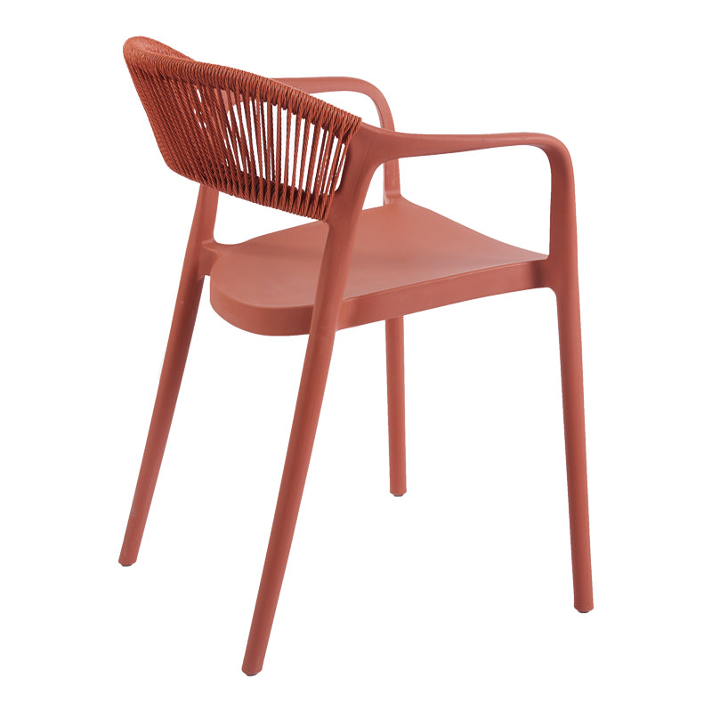 Πολυθρόνα Ankara pakoworld στοιβαζόμενη pp-pe rattan σε terracotta απόχρωση 54x55.5x77εκ - Hippiehome.gr