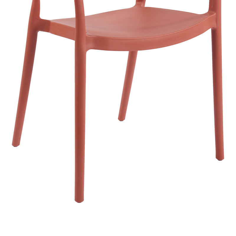 Πολυθρόνα Ankara pakoworld στοιβαζόμενη pp-pe rattan σε terracotta απόχρωση 54x55.5x77εκ - Hippiehome.gr