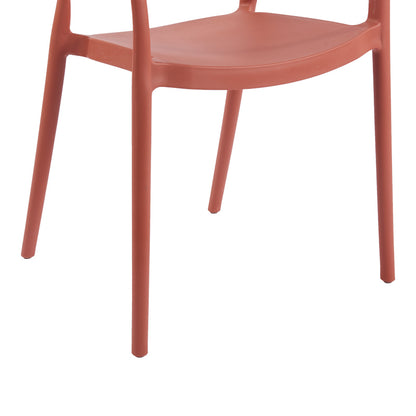 Πολυθρόνα Ankara pakoworld στοιβαζόμενη pp-pe rattan σε terracotta απόχρωση 54x55.5x77εκ - Hippiehome.gr