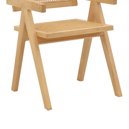 Πολυθρόνα Winslow pakoworld φυσικό rubberwood 52x59x79εκ - Hippiehome.gr