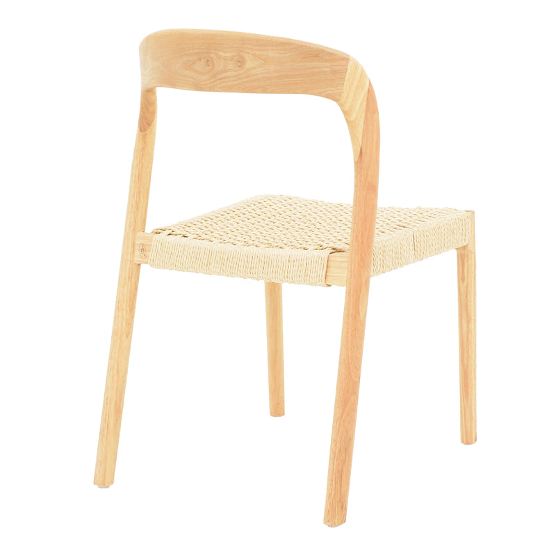 Καρέκλα Tavrine pakoworld σχοινί-rubberwood σε φυσική απόχρωση 47x59x78εκ - Hippiehome.gr