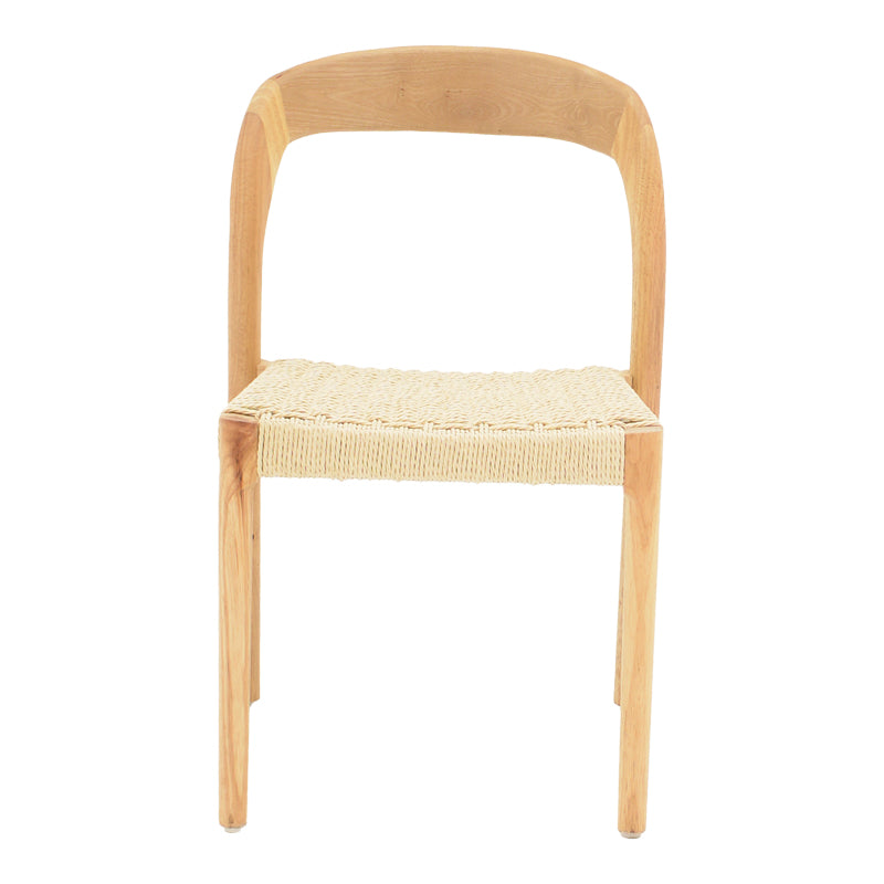 Καρέκλα Tavrine pakoworld σχοινί-rubberwood σε φυσική απόχρωση 47x59x78εκ - Hippiehome.gr