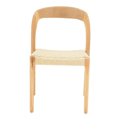 Καρέκλα Tavrine pakoworld σχοινί-rubberwood σε φυσική απόχρωση 47x59x78εκ - Hippiehome.gr