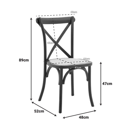 Καρέκλα Dylon pakoworld στοιβαζόμενη ξύλο οξιάς-rattan άβαφη 48x52x89εκ - Hippiehome.gr