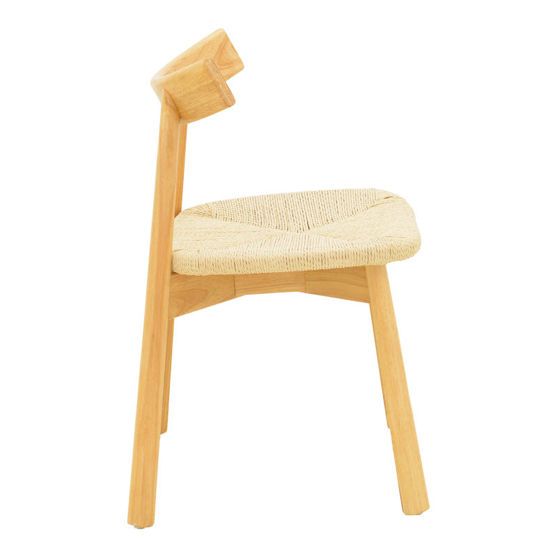 Καρέκλα Clareta pakoworld rubberwood-σχοινί σε φυσική απόχρωση 53x55x79εκ - Hippiehome.gr