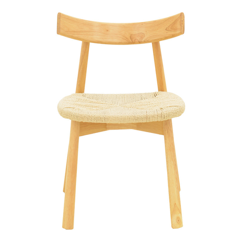 Καρέκλα Clareta pakoworld rubberwood-σχοινί σε φυσική απόχρωση 53x55x79εκ - Hippiehome.gr