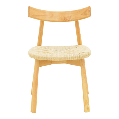 Καρέκλα Clareta pakoworld rubberwood-σχοινί σε φυσική απόχρωση 53x55x79εκ - Hippiehome.gr