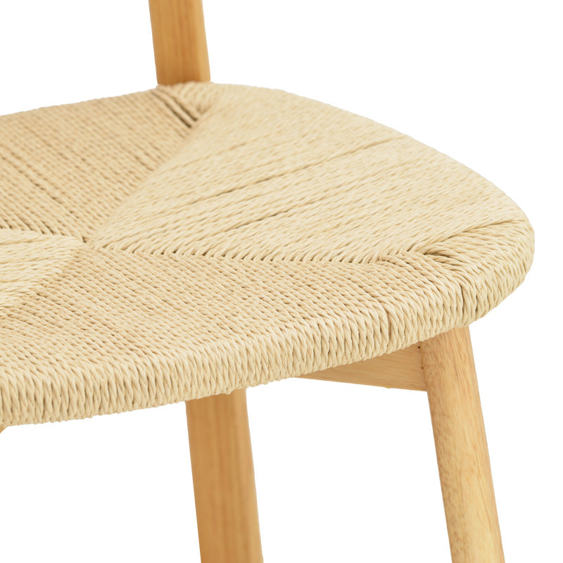 Καρέκλα Clareta pakoworld rubberwood-σχοινί σε φυσική απόχρωση 53x55x79εκ - Hippiehome.gr