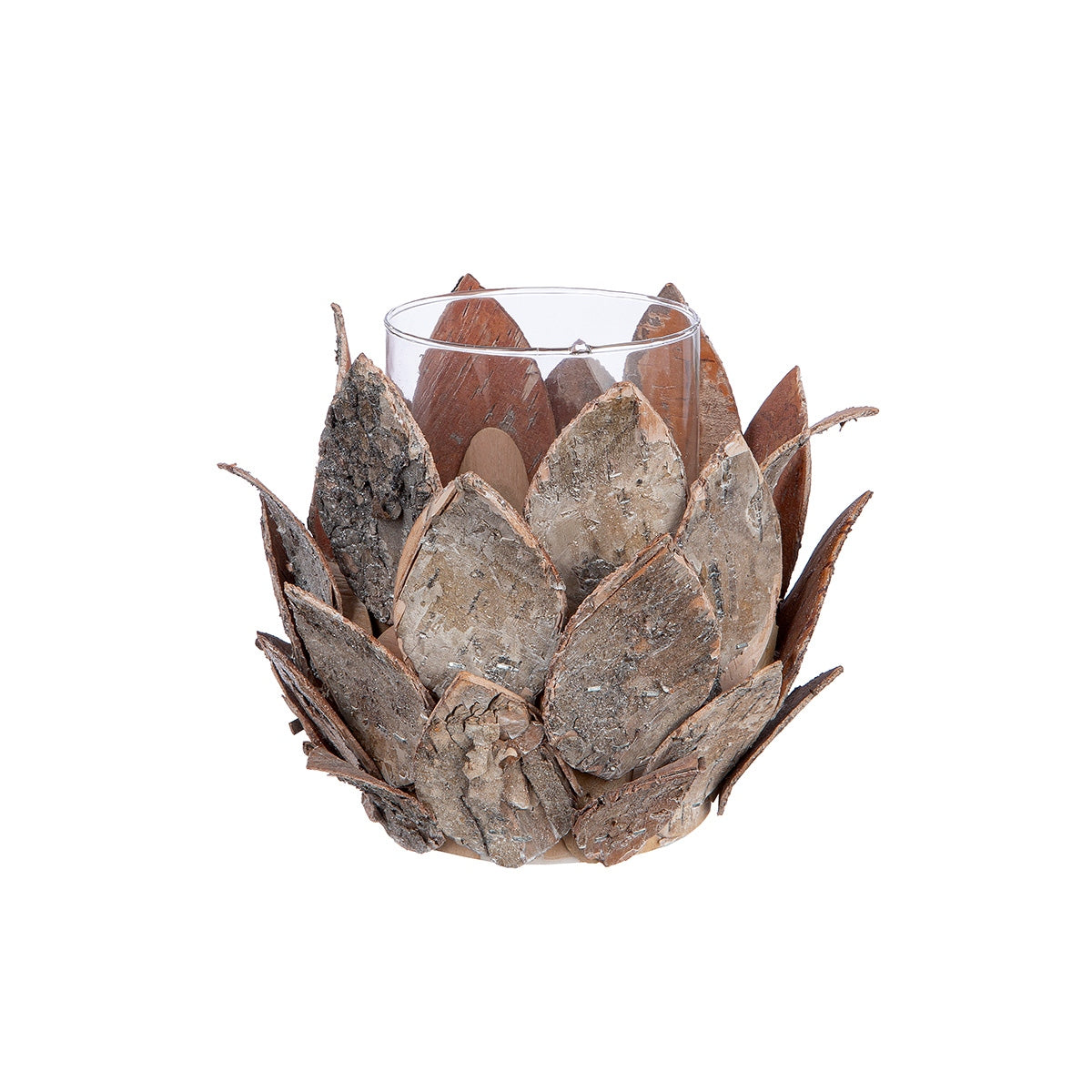 Φανάρι Καταιγίδας Tenon "Cone" Ξύλο Ecru PU 4 H. 15 cm D. 18 cm - Hippiehome.gr