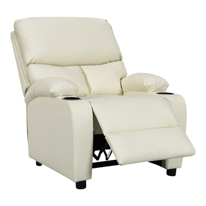 Πολυθρόνα relax με ποτηροθήκη Gartia pakoworld pu σε κρεμ απόχρωση 79x94x102εκ - Hippiehome.gr