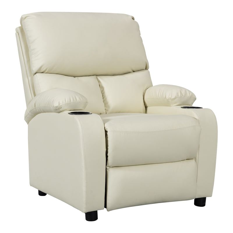 Πολυθρόνα relax με ποτηροθήκη Gartia pakoworld pu σε κρεμ απόχρωση 79x94x102εκ - Hippiehome.gr