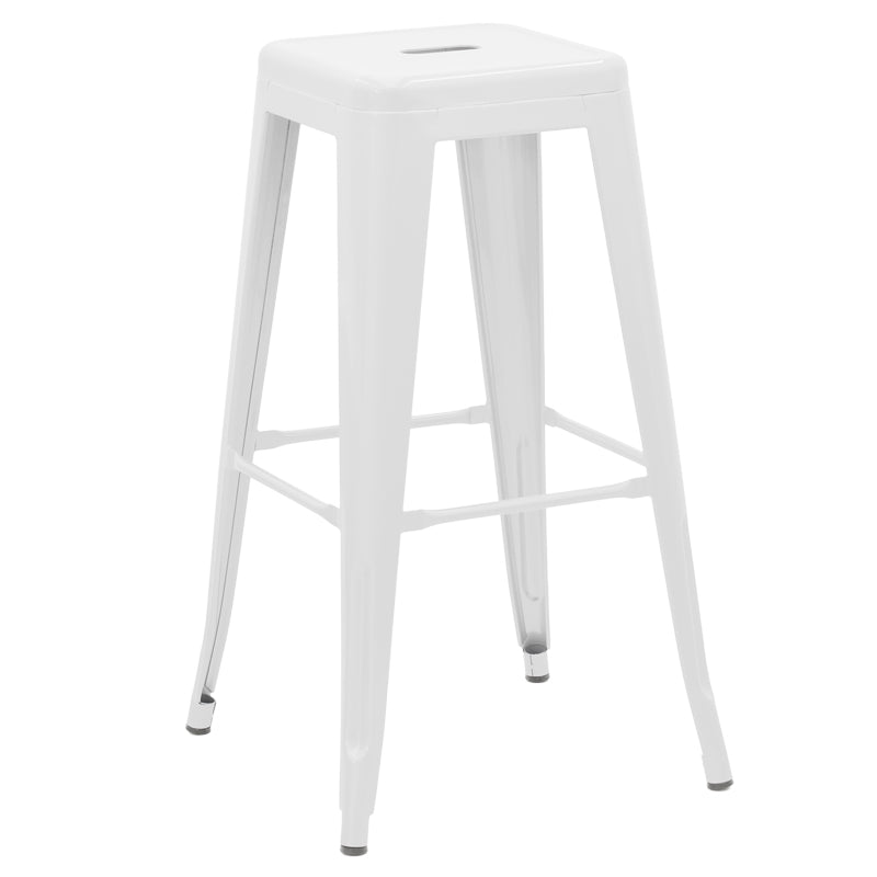 Σκαμπό μπαρ Utopia pakoworld λευκό μέταλλο 42x42x76εκ - Hippiehome.gr