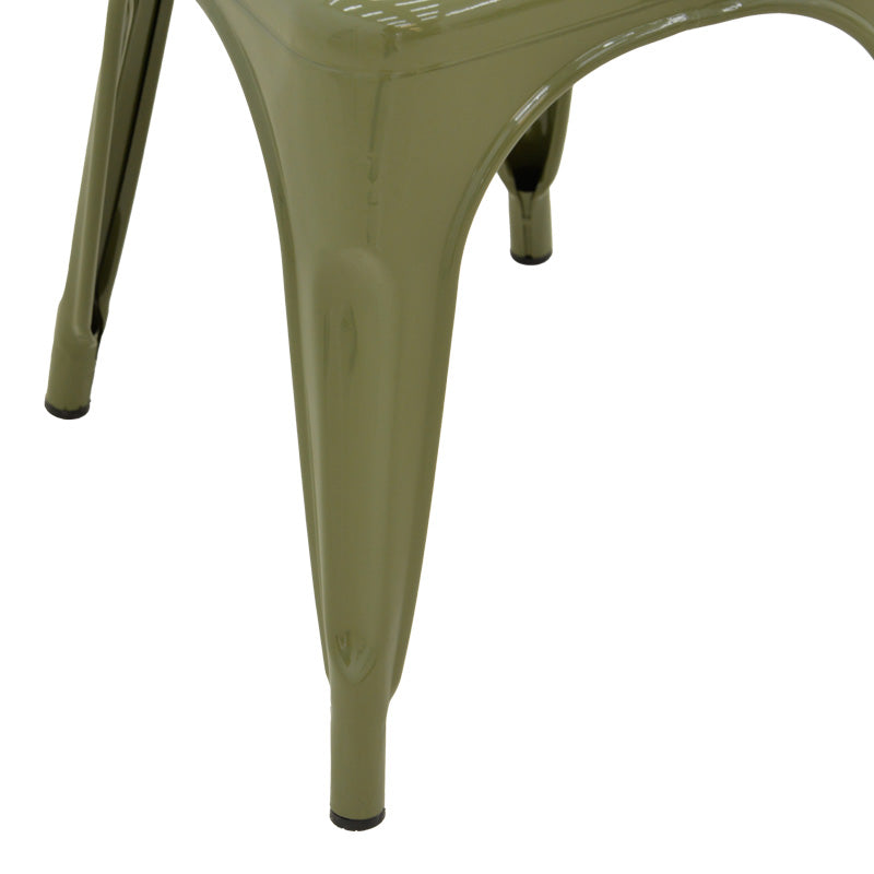 Καρέκλα Utopia pakoworld μέταλλο σε λαδί απόχρωση 44x44x85εκ - Hippiehome.gr