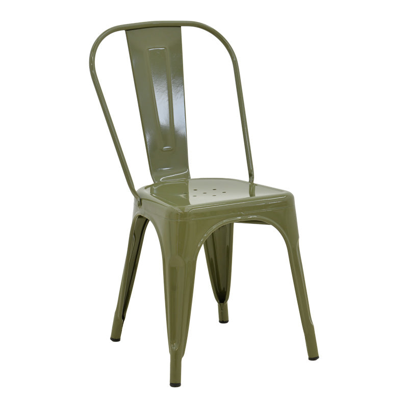 Καρέκλα Utopia pakoworld μέταλλο σε λαδί απόχρωση 44x44x85εκ - Hippiehome.gr