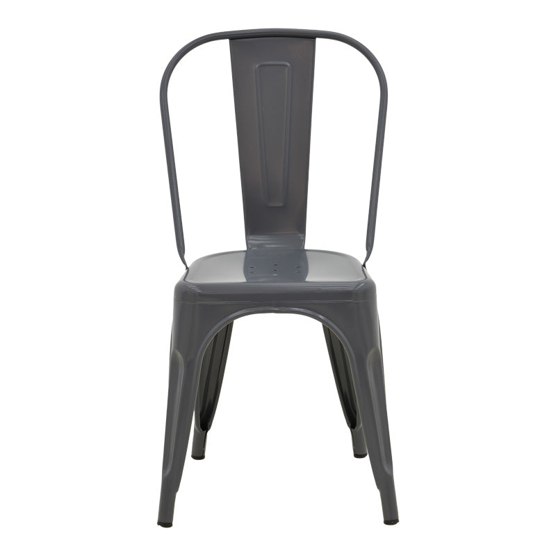 Καρέκλα Utopia pakoworld μέταλλο σε ανθρακί απόχρωση 44x44x85εκ - Hippiehome.gr