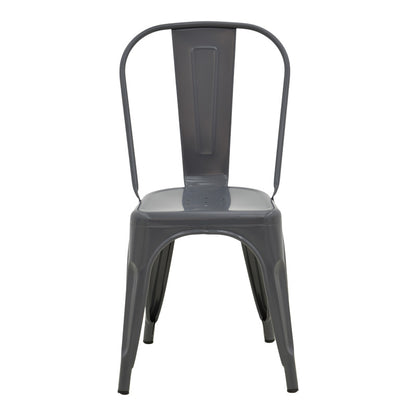 Καρέκλα Utopia pakoworld μέταλλο σε ανθρακί απόχρωση 44x44x85εκ - Hippiehome.gr