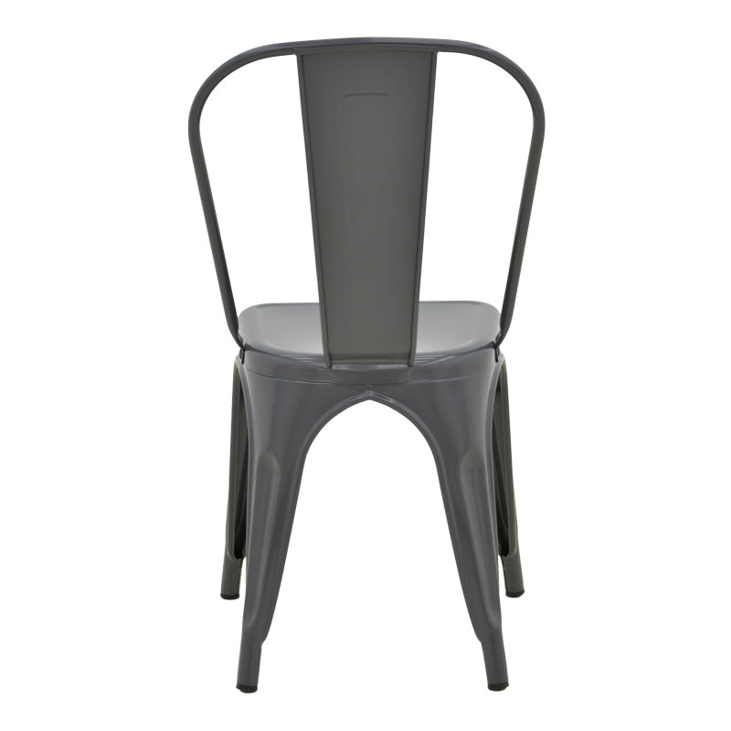 Καρέκλα Utopia pakoworld μέταλλο σε ανθρακί απόχρωση 44x44x85εκ - Hippiehome.gr