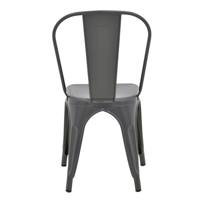Καρέκλα Utopia pakoworld μέταλλο σε ανθρακί απόχρωση 44x44x85εκ - Hippiehome.gr