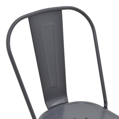 Καρέκλα Utopia pakoworld μέταλλο σε ανθρακί απόχρωση 44x44x85εκ - Hippiehome.gr