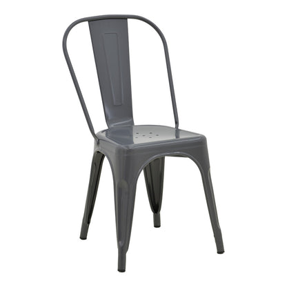 Καρέκλα Utopia pakoworld μέταλλο σε ανθρακί απόχρωση 44x44x85εκ - Hippiehome.gr