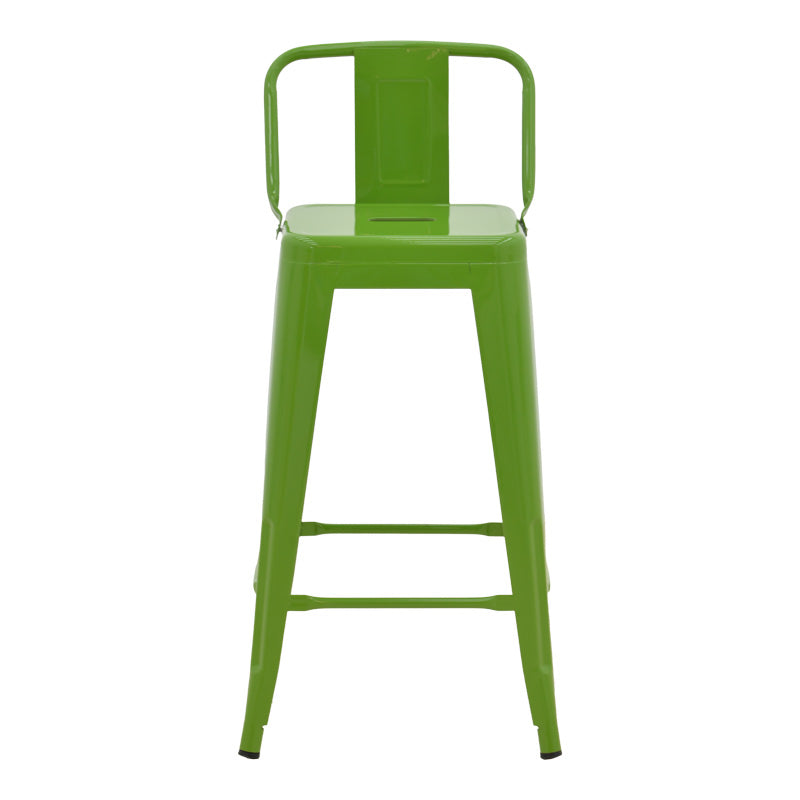 Σκαμπό μπαρ μεσαίου ύψους με πλάτη Utopia pakoworld μέταλλο σε πράσινη απόχρωση 42x42x86εκ - Hippiehome.gr