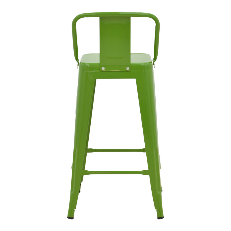 Σκαμπό μπαρ μεσαίου ύψους με πλάτη Utopia pakoworld μέταλλο σε πράσινη απόχρωση 42x42x86εκ - Hippiehome.gr