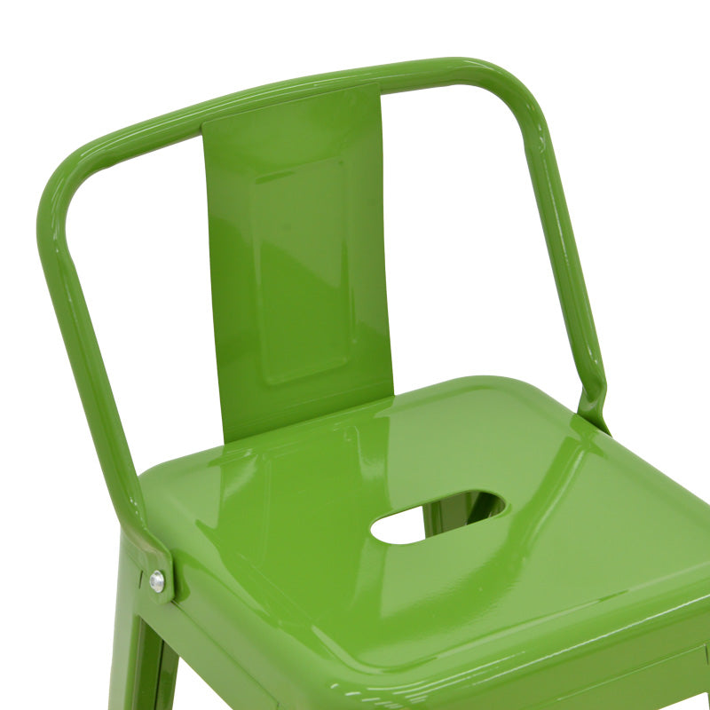 Σκαμπό μπαρ μεσαίου ύψους με πλάτη Utopia pakoworld μέταλλο σε πράσινη απόχρωση 42x42x86εκ - Hippiehome.gr