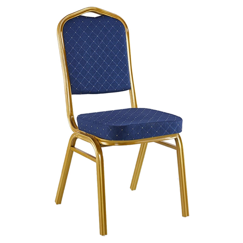 Καρέκλα συνεδρίου Hilton pakoworld στοιβαζόμενη ύφασμα μπλε-μέταλλο χρυσό 45x51x96εκ - Hippiehome.gr
