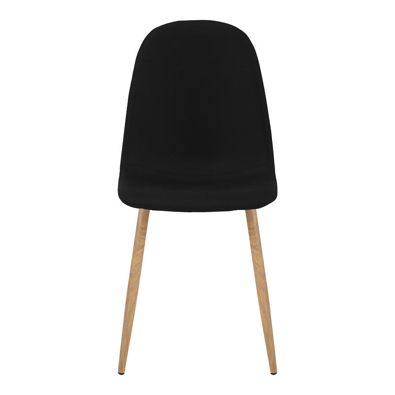 Καρέκλα Bella pakoworld γκρι ύφασμα με πόδι μέταλλο σε φυσική απόχρωση 43.5x52x89εκ - Hippiehome.gr