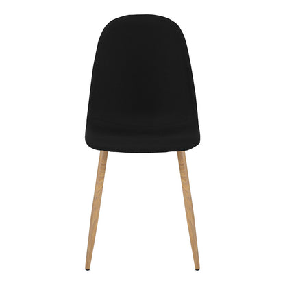 Καρέκλα Bella pakoworld γκρι ύφασμα με πόδι μέταλλο σε φυσική απόχρωση 43.5x52x89εκ - Hippiehome.gr