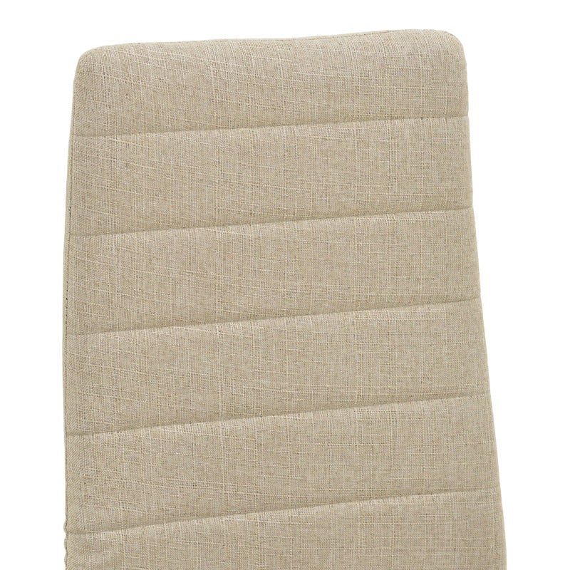 Καρέκλα Parker pakoworld μπεζ ύφασμα με μεταλλικά πόδια σε φυσική απόχρωση 39.5x48x95εκ - Hippiehome.gr