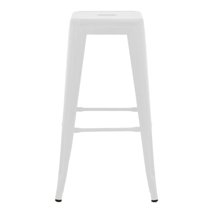 Σκαμπό μπαρ Utopia pakoworld μέταλλο σε λευκή ματ απόχρωση 42x42x76εκ - Hippiehome.gr