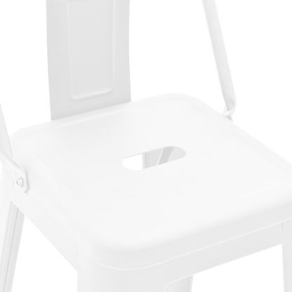 Σκαμπό μπαρ με πλάτη Utopia pakoworld μέταλλο σε λευκή ματ απόχρωση 42x42x97εκ - Hippiehome.gr