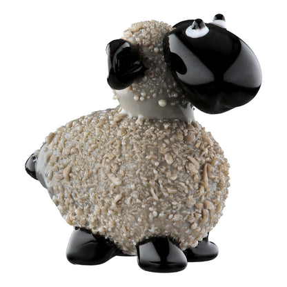 Φιγούρα Sheep "Beppo" Γυάλινο Γκρι Λευκό PU Pcs. Assorted 2.8x2.1x2cm - Hippiehome.gr