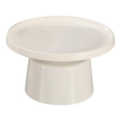 Τραπέζι σαλονιού Ginoze pakoworld μέταλλο σε λευκή απόχρωση Φ70x38εκ - Hippiehome.gr