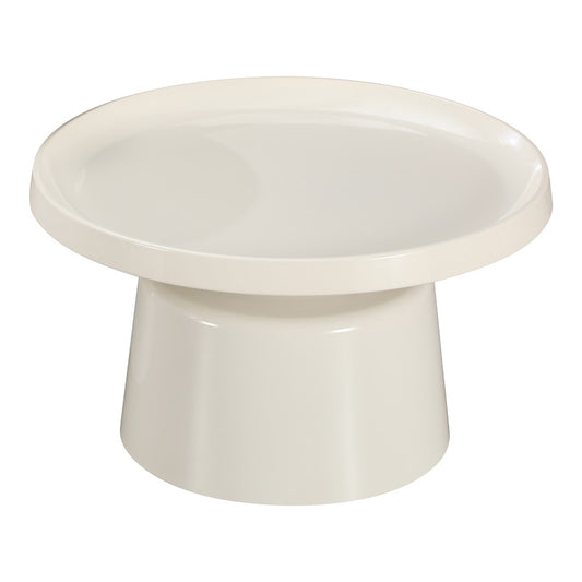 Τραπέζι σαλονιού Ginoze pakoworld μέταλλο σε λευκή απόχρωση Φ70x38εκ - Hippiehome.gr