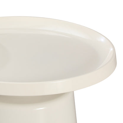 Τραπέζι σαλονιού Ginoze pakoworld μέταλλο σε λευκή απόχρωση Φ70x38εκ - Hippiehome.gr