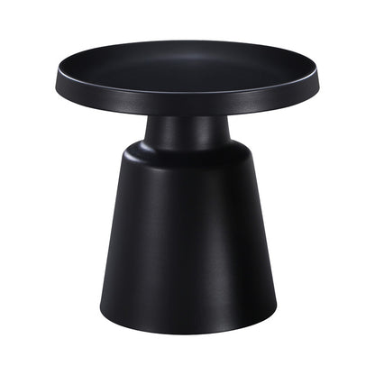 Βοηθητικό τραπέζι Ginoze pakoworld μέταλλο σε μαύρη απόχρωση Φ50x48.5εκ - Hippiehome.gr