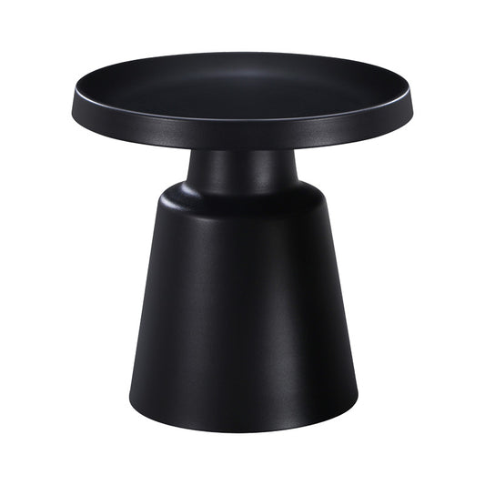 Βοηθητικό τραπέζι Ginoze pakoworld μέταλλο σε μαύρη απόχρωση Φ50x48.5εκ - Hippiehome.gr