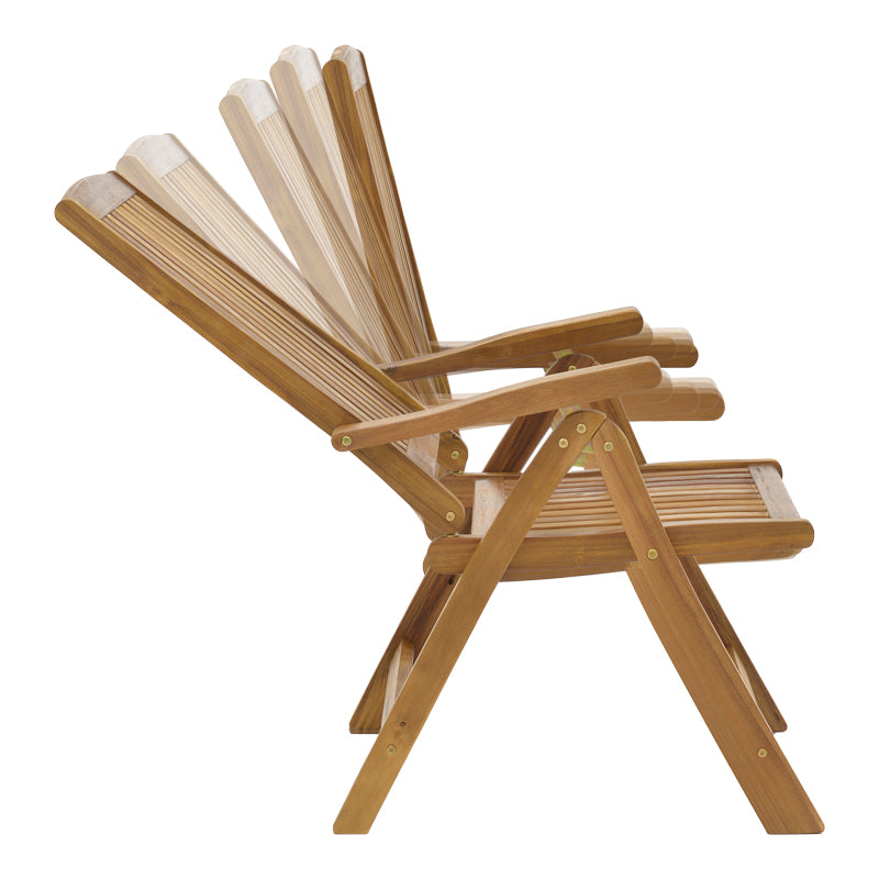 Πολυθρόνα 5 θέσεων Zerco pakoworld πτυσσόμενη ξύλο ακακίας φυσικό 61x65x110εκ - Hippiehome.gr