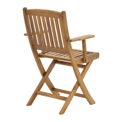 Τραπεζαρία Recofly-Falov pakoworld σετ 7τεμ φυσικό μασίφ ξύλο ακακίας 130x80x72εκ - Hippiehome.gr