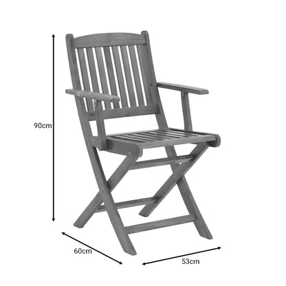 Τραπεζαρία Recofly-Falov pakoworld σετ 7τεμ φυσικό μασίφ ξύλο ακακίας 130x80x72εκ - Hippiehome.gr