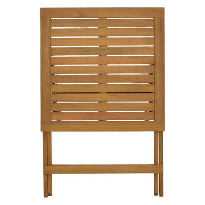 Τραπεζαρία Bistrual-Perdu pakoworld σετ 3τεμ πτυσσόμενο φυσικό μασίφ ξύλο ακακίας 60x60x72εκ - Hippiehome.gr