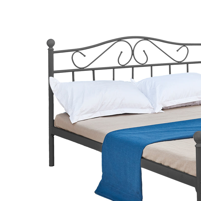 Κρεβάτι Yorick pakoworld μαύρο μεταλλικό 140x190εκ - Hippiehome.gr