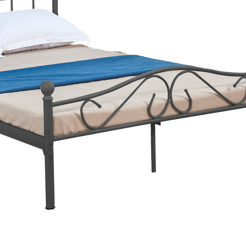 Κρεβάτι Yorick pakoworld μαύρο μεταλλικό 140x190εκ - Hippiehome.gr