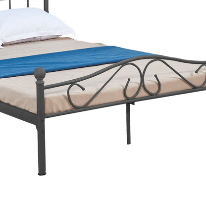 Κρεβάτι Yorick pakoworld μαύρο μεταλλικό 140x190εκ - Hippiehome.gr